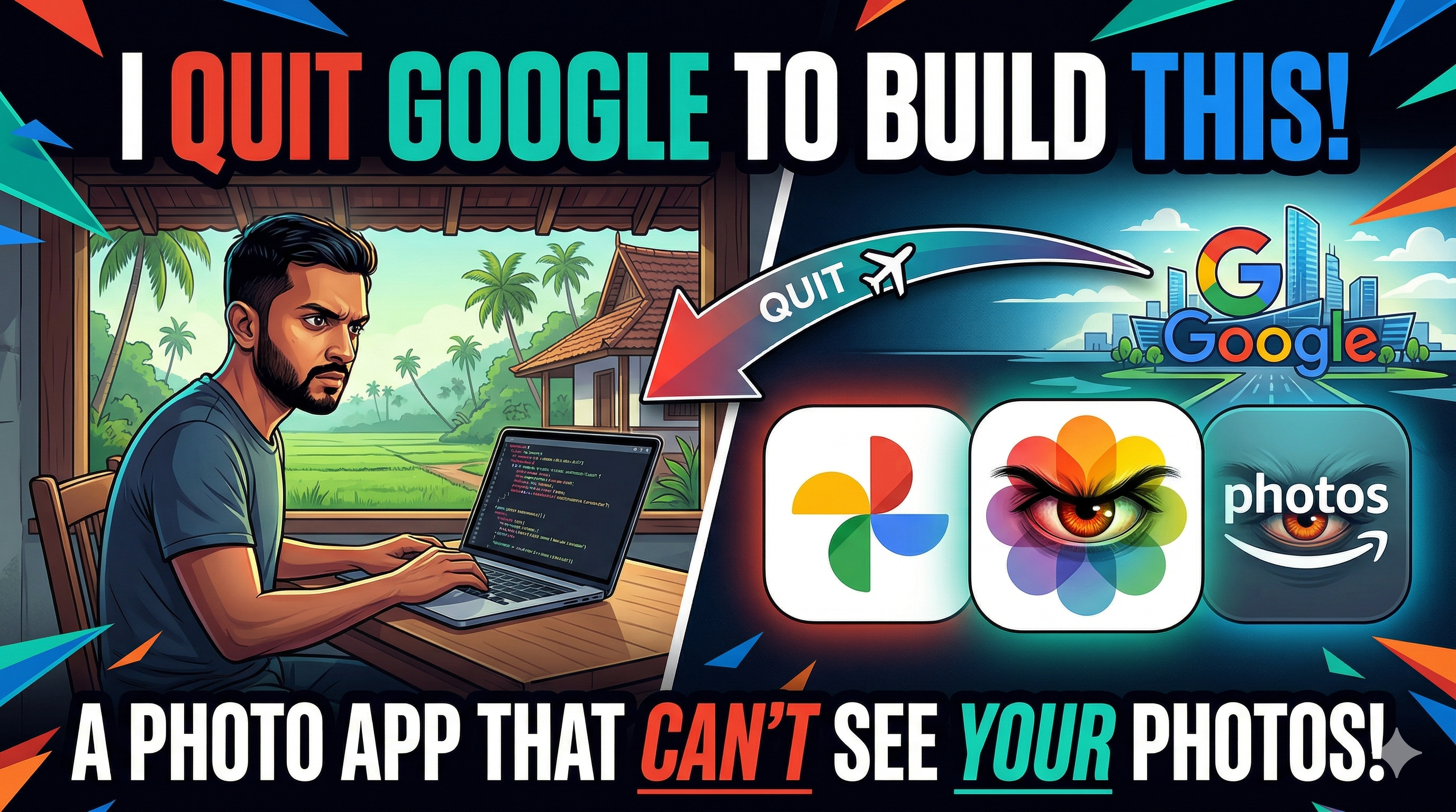 He quit Google, flew home to Kerala, and built a photo app that can't see your photos